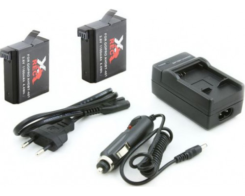 Xrec 2x Akumulator / Bateria + Charger For Ahdbt-401 For cameras Gopro Hero 4