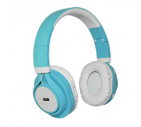ART Bluetooth Headphones with microphone AP-B04 white/cyan