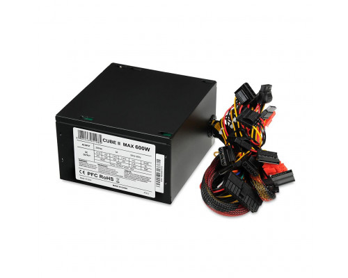 POWER SUPPLY I-BOX CUBE II ATX 600W APFC 12 CM FAN BLACK EDITION