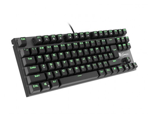 Keyboard GENESIS THOR 300 TKL GAMING Green Backlight USB, US layout