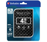 Verbatim External HDD Store 'n' Go 2.5' (6.35mm) GEN 2 4TB USB 3.0 Black (15mm)