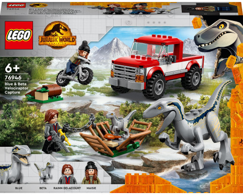 LEGO Jurassic World Schwytanie welociraptorów Blue i Bety (76946)