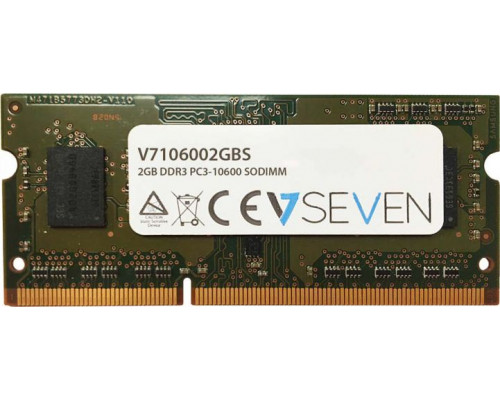 V7 SODIMM, DDR3, 2 GB, 1333 MHz, CL9 (V7106002GBS)
