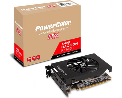 *RX6400 Power Color Radeon RX 6400 ITX 4GB GDDR6 (AXRX 6400 4GBD6-DH)