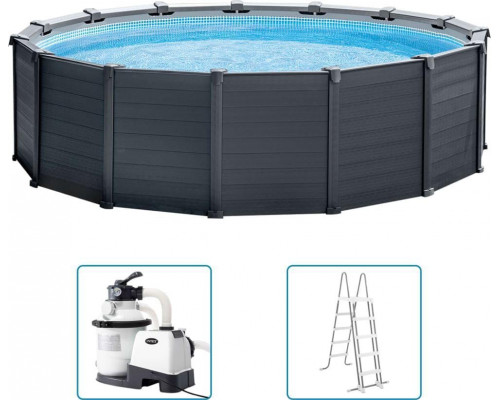 Intex Swimming pool ground Graphite Gray Panel, 478x124 cm