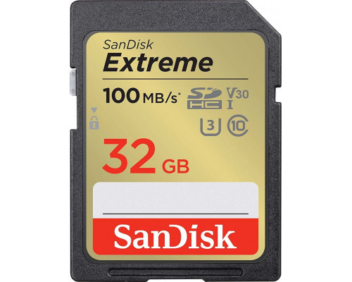 SD  SanDisk Extreme SDHC 32 GB Class 10 UHS-I/U3 V30 (SDSDXVT-032G-GNCIN)