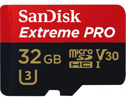 SD  SanDisk Extreme PRO MicroSDHC 32 GB Class 10 UHS-I/U3 A1 V30 (SDSQXCG-032G-GN6MA)