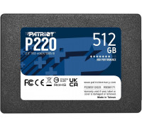 SSD 512GB SSD Patriot P220 512GB 2.5" SATA III (P220S512G25)