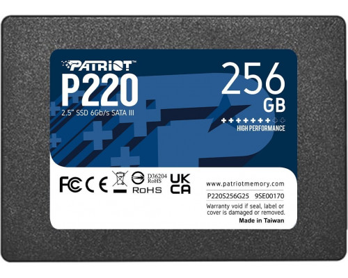 SSD 256GB SSD Patriot P220 256GB 2.5" SATA III (P220S256G25)