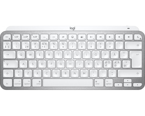 Logitech Logitech MX Keys Mini For Mac Minimalist Wireless Illuminated Keyboard  Bluetooth QWERTY Scandinavian Gray