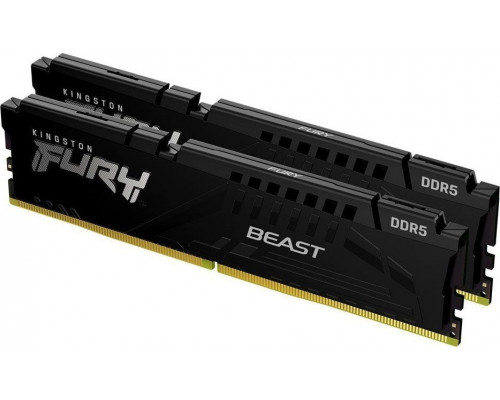 Kingston Fury Beast, DDR5, 64 GB, 6000MHz, CL40 (KF560C40BBK2-64)