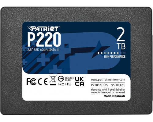 SSD 2.2TB SSD Patriot P220 2.2TB 2.5" SATA III (P220S2TB25)