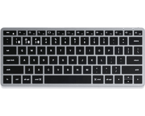 KLAWIATURA BEZPRZEWODOWA SATECHI SLIM X1 BLUETOOTH BACKLIT WIRELESS KEYBOARD - US PODŚWIETLANA (SPACE GREY)