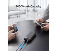 4kom.pl Bateria zewnętrzna VEGER L20S - 20 000mAh LCD Quick Charge PD 20W black (VP2039PD  / W2039PD )