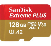 SD  WD Extreme Plus MicroSDXC 128 GB Class 10 UHS-I/U3 A2 V30 (SDSQXBD-128G-GN6MA)