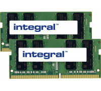 Integral Integral 32GB (2X16GB) LAPTOP RAM MODULE KIT DDR4 2133MHZ PC4-17000 UNBUFFERED NON-ECC SODIMM 1.2V 1GX8 CL15, 32 GB, 2 x 16 GB, DDR4, 2133 MHz, 260-pin SO-DIMM
