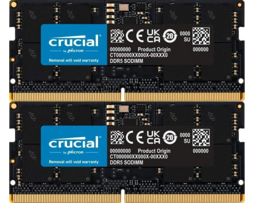 Crucial SODIMM, DDR5, 64 GB, 5600 MHz, CL46 (CT2K32G56C46S5)
