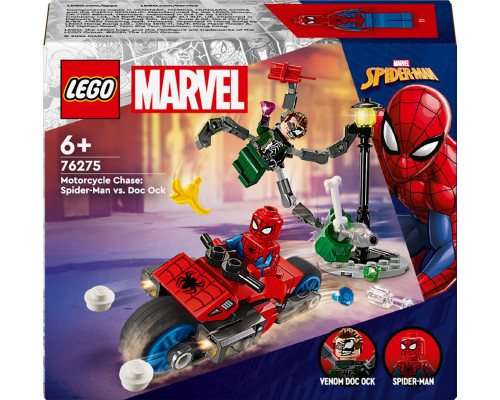 LEGO Marvel motocikla brauciens: Zirnekļcilvēks pret LEGO Marvel Doc Ok (76275)