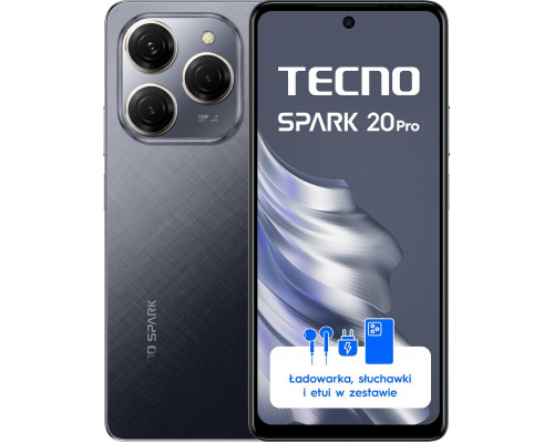 Tecno Spark 20 Pro 8/256GB Black  (KJ6_256+8_MB)