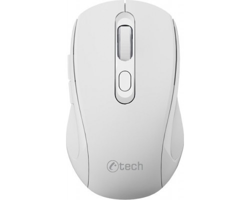 C-Tech C-TECH myš Dual mode, bezdrátová, 1600DPI, 6 tlačítek, bílá, USB nano receiver