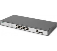 Switch Digitus Digitus 16 Port Fast Ethernet PoE Switch, 19 Inch, Unmanaged, 2 Uplinks