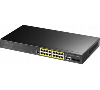 Switch Cudy GS2018PS2-200W 16-Port Gigabit L2 Managed PoE+ 200W 2xGbE Uplink 2xSFP