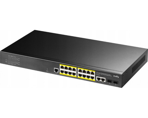 Switch Cudy GS2018PS2-200W 16-Port Gigabit L2 Managed PoE+ 200W 2xGbE Uplink 2xSFP