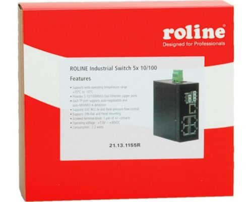 Switch Roline ROLINE Industrie Switch 5x RJ-45, niezarządzalny