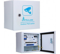 Switch ExtraLink Extralink Atlas | Zewnętrzny switch PoE | 8x RJ45 1000Mb/s PoE, 2x SFP, 120W, aktywne chłodzenie