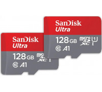 SD  SanDisk Ultra MicroSDXC 128 GB + 128 GB Class 10 UHS-I/U1 A1  (SDSQUAB-128G-GN6MT)
