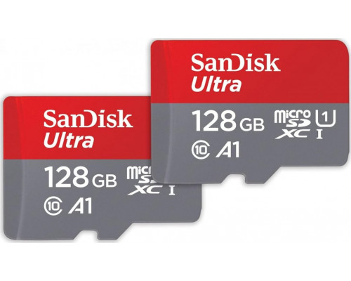SD  SanDisk Ultra MicroSDXC 128 GB + 128 GB Class 10 UHS-I/U1 A1  (SDSQUAB-128G-GN6MT)