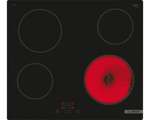 Bosch Bosch Hob | PKE61RBA2E | Electric | Number of burners/cooking zones 4 | Touch | Timer | Black one size