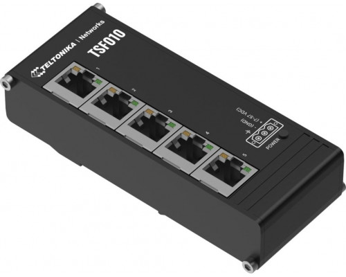 Switch Teltonika Teltonika NETWORKS TSF010 Flat Ethernet Switch   Fast Ethernet (10/100) DIN rail Black