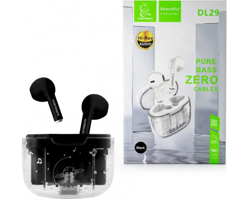 Vega SŁUCHAWKI BLUETOOTH DENMEN EARBUDS CZARNE DL29 TWS>