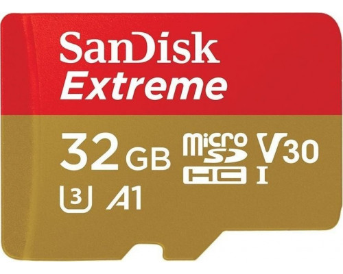 SD  SanDisk Extreme MicroSDHC 32 GB Class 10 UHS-I/U3 A1 V30 (SDSQXAF-032G-GN6AT)