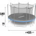 Garden Trampoline Neo-Sport NS-14W241 With inner mesh 14 FT 435 cm
