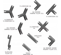 Battle Systems Ltd BattleSystems: Plastic Terrain Clips - Gray