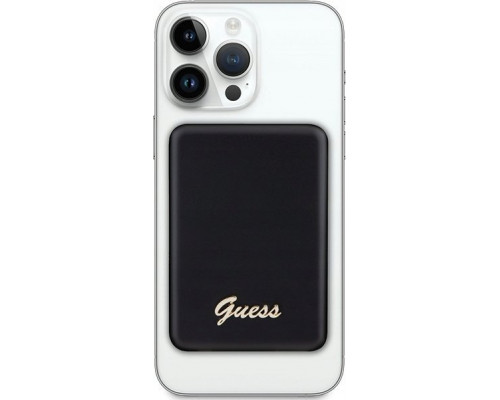 Guess Guess indukcyjny 15W GUPBM5ALGSGK 5000mAh black/black MagSafe Metal Script Logo