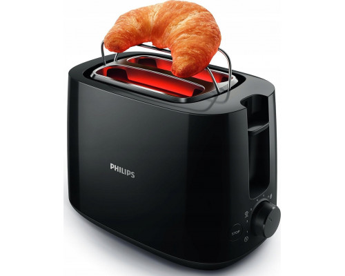 Philips Philips | Daily Collection Toaster | HD2583/90 | Number of slots 2 | Housing material Plastic | Black