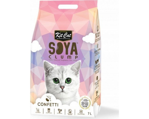 Kit Cat KIT CAT SOYA CLUMP - ŻWIREK SOJOWY        CONFETTI  7L / 2.5kg