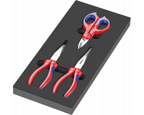 Wera Wera 9780 foam insert KNIPEX pliers set 1, 3 pieces (black/gray, in foam insert for workshop trolley)