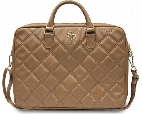 Guess Guess Quilted 4G Computer Bag - na notebooka 15" / 16" (brązowy)