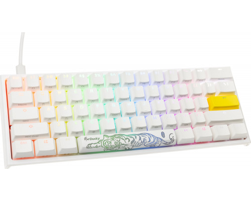 Ducky Ducky One 2 Pro Mini White Edition Gaming Tastatur, RGB LED - Cherry Blue (US)
