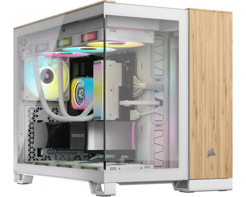 Corsair Case Corsair 2500X M-ATX TG White/Bamboo