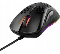 Deltaco Pelė DELTACO GAMING su laidu, 6400 DPI, RGB, USB, juoda / GAM-108