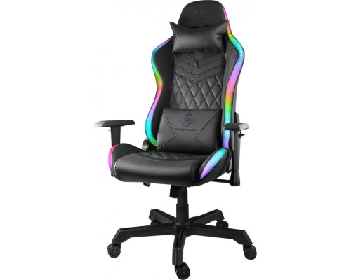 Deltaco Žaidimų kėdė DELTACO GAMING PU oda, RGB, juoda / GAM-080