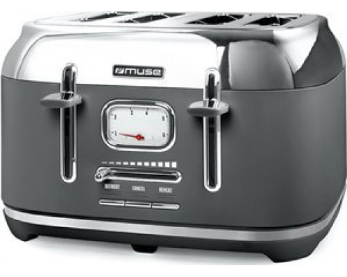 Muse Muse Bread Toaster | MS-131DG | Power 1800 W | Number of slots 4 | Housing material Stainless Steel