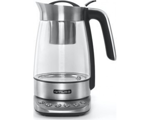 Muse Muse MS-320T | Tea Kettle | 2200 W | 1.2 L | Stainless steel | 360° rotational base | Stainless steel/Black