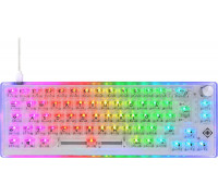 Deltaco Mechaninė DELTACO GAMING klaviatūra,US layout, permatoma, RGB / 4222267 / GAM-160-T-US