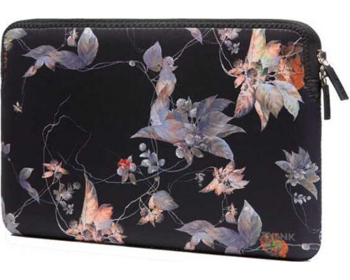 Trunk Trunk 14" PC Sleeve, Black Flower. Neopr